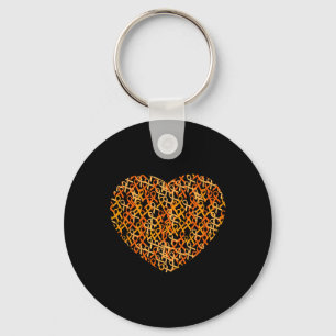 Leukaemia Awareness Support Orange Ribbon Heart Key Ring