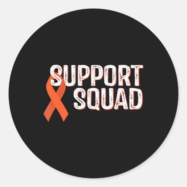 Leukaemia Awareness Support Squad  Classic Round Sticker (Front)