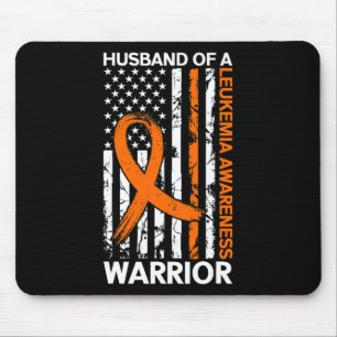 Leukaemia Awareness USA US American Flag For Husba Mouse Pad