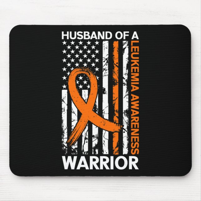 Leukaemia Awareness USA US American Flag For Husba Mouse Pad (Front)