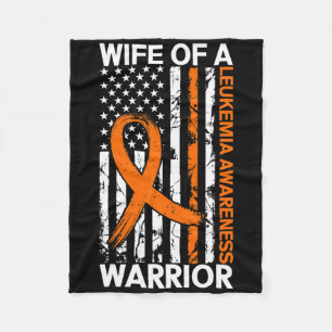 Leukaemia Awareness Usa Us American Flag For Women Fleece Blanket