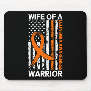 Leukaemia Awareness Usa Us American Flag For Women Mouse Pad