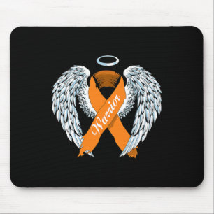 Leukaemia Awareness Warrior Orange Ribbon and Ange Mouse Pad
