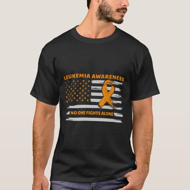 Leukaemia Awareness We Fight Cancer Together Cure  T-Shirt (Front)