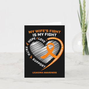 Leukaemia Awareness Wife Husnd Men's Leukaemia Card