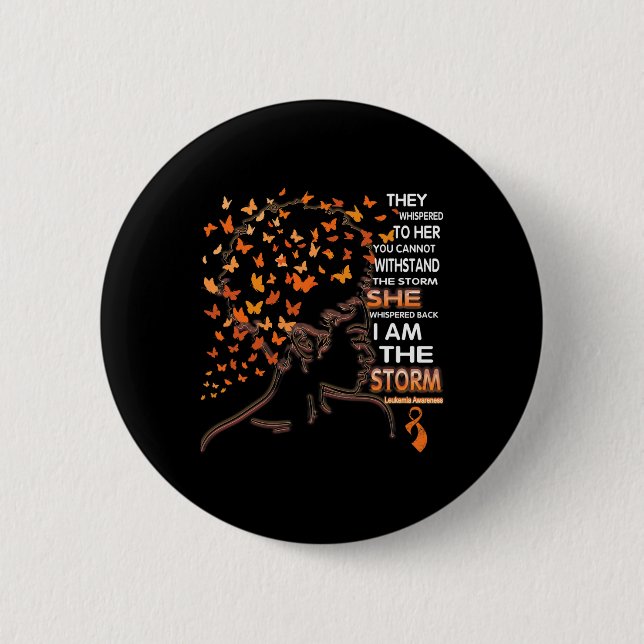Leukaemia Black Women Awareness  6 Cm Round Badge (Front)