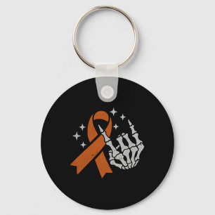 Leukaemia Blood Cancer Awareness Orange Ribbon (2 Key Ring