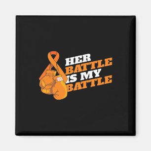 Leukaemia Blood Cancer Awareness Orange Ribbon Box Magnet