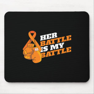 Leukaemia Blood Cancer Awareness Orange Ribbon Box Mouse Pad