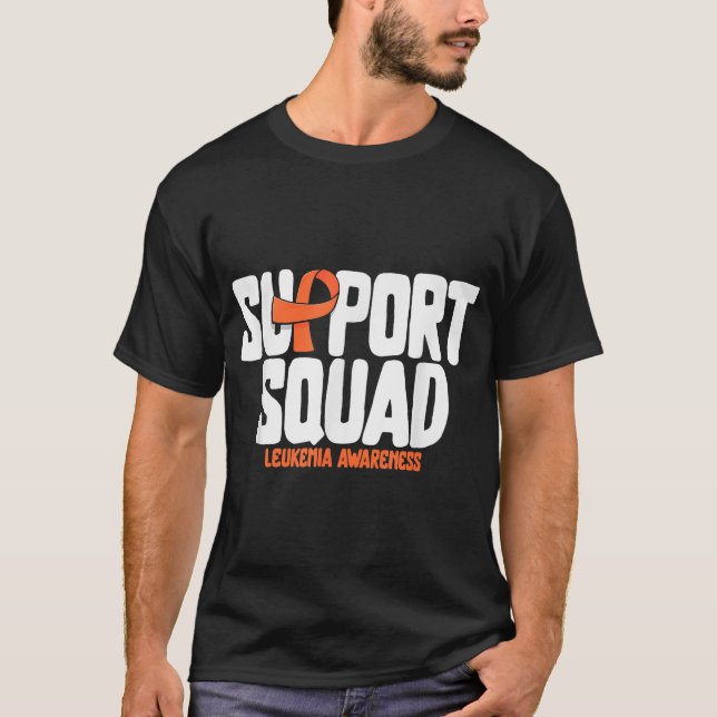 Leukaemia Blood Cancer Support Squad Leukaemia  T-Shirt (Front)