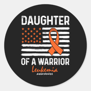 Leukaemia Blood Cancer Survivor Support Daughter O Classic Round Sticker