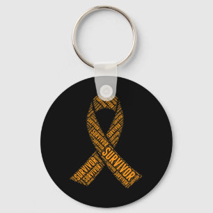 Leukaemia Blood Cancer Survivor Word Art Key Ring