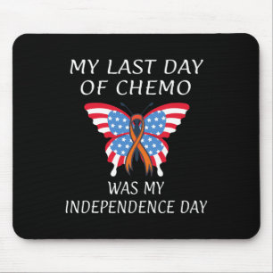 Leukaemia Blood Cancer USA American Flag Independe Mouse Pad