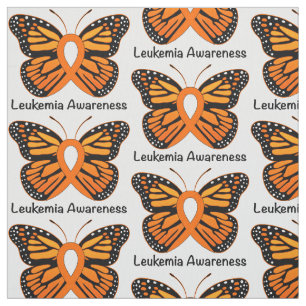Leukaemia Butterfly Awareness Ribbon Fabric
