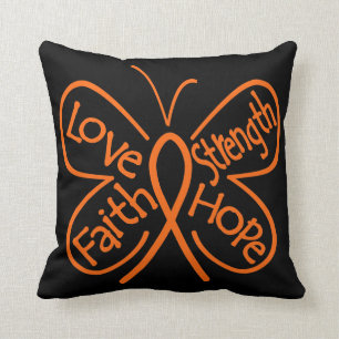 Leukaemia Butterfly Inspiring Words Cushion