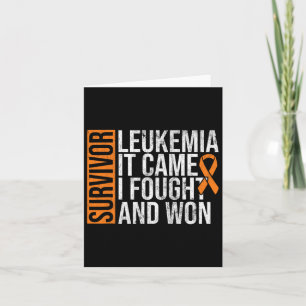 Leukaemia Came Fought Won Leukaemia Awareness Canc Card