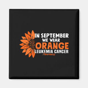 Leukaemia Cancer Awareness In September Wear Orang Magnet
