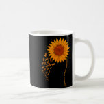 Leukaemia Cancer Awareness Month Cute Sunflower Or Coffee Mug<br><div class="desc">Leukaemia Cancer Awareness Month Cute Sunflower Orange Ribbon</div>