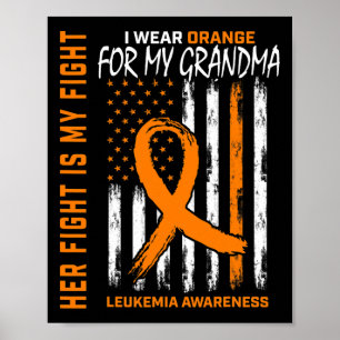 Leukaemia Cancer Awareness Products American Flag  Poster