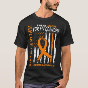 Leukaemia Cancer Awareness Products American Flag T-Shirt