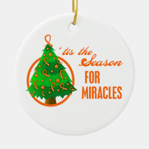Leukaemia Cancer Christmas Miracles Ceramic Tree Decoration