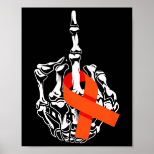 Leukaemia Cancer Middle Finger Leukaemia Cancer Aw Poster