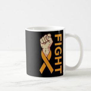 Leukaemia Cancer Orange Ribbon Awareness Support Coffee Mug