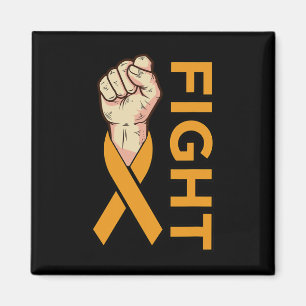 Leukaemia Cancer Orange Ribbon Awareness Support  Magnet
