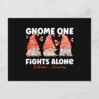 Leukaemia Cancer Orange Ribbon Gnome
