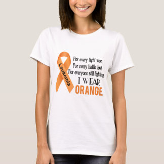 Leukaemia Cancer Orange Ribbon t-shirt