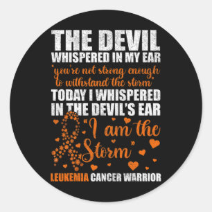 Leukaemia Cancer Warrior Leukaemia Awareness Month Classic Round Sticker