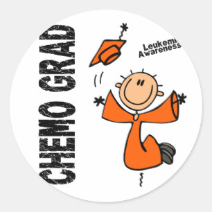 Leukaemia CHEMO GRAD 1 Classic Round Sticker