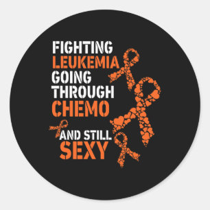 Leukaemia Chemo Y Melanin Woman  Classic Round Sticker