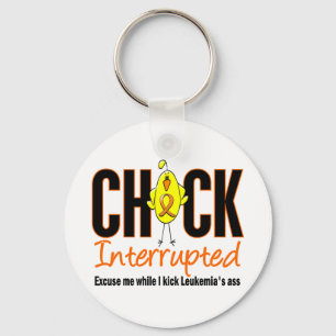 Leukaemia Chick Interrupted Key Ring