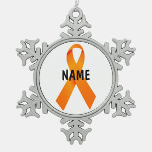 Leukaemia Christmas Ribbon Ornament