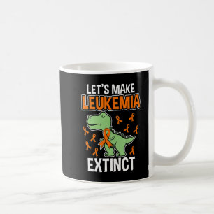 Leukaemia Dinosaur Orange Ribbon Haematologist Rep Coffee Mug