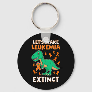 Leukaemia Dinosaur Orange Ribbon Haematologist Rep Key Ring