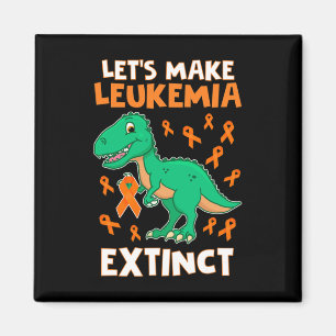 Leukaemia Dinosaur Orange Ribbon Haematologist Rep Magnet