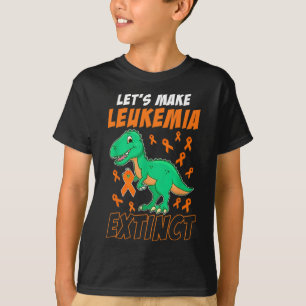 Leukaemia Dinosaur Orange Ribbon Haematologist Rep T-Shirt