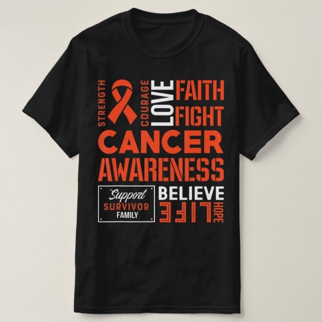 Leukaemia Fight Cancer Ribbon 3 T-Shirt (Design Front)