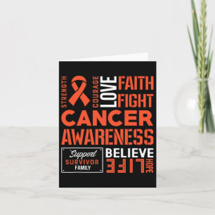 Leukaemia Fight Cancer Ribbon 5 Card