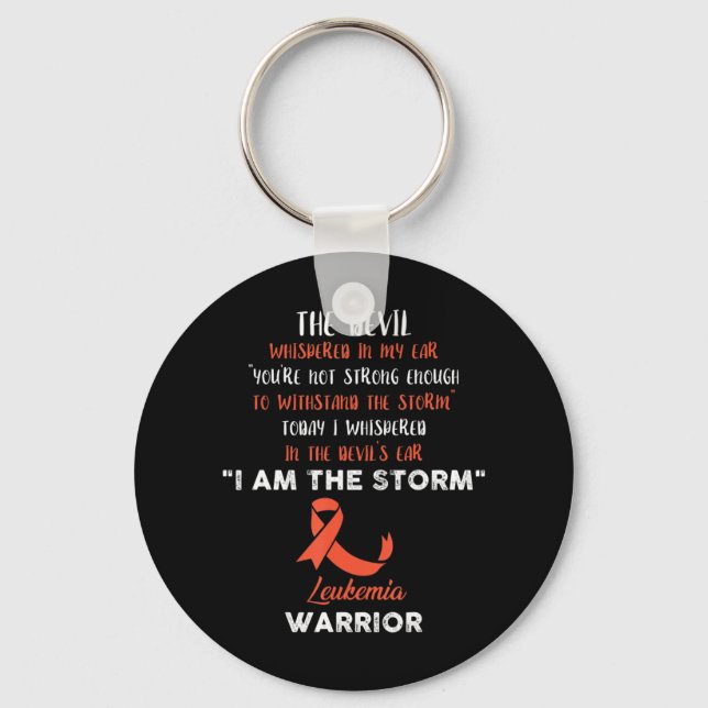Leukaemia Fight Cancer Ribbon 8 Key Ring (Front)
