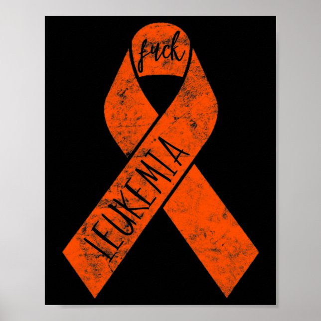 Leukaemia Gifts For Women Fck Cancer Chemo F Cance Poster (Front)