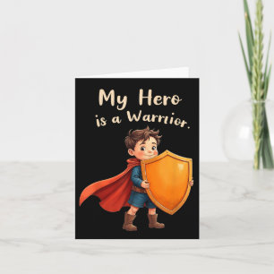 Leukaemia Hero Brave Warrior Orange Cape Shield Of Card