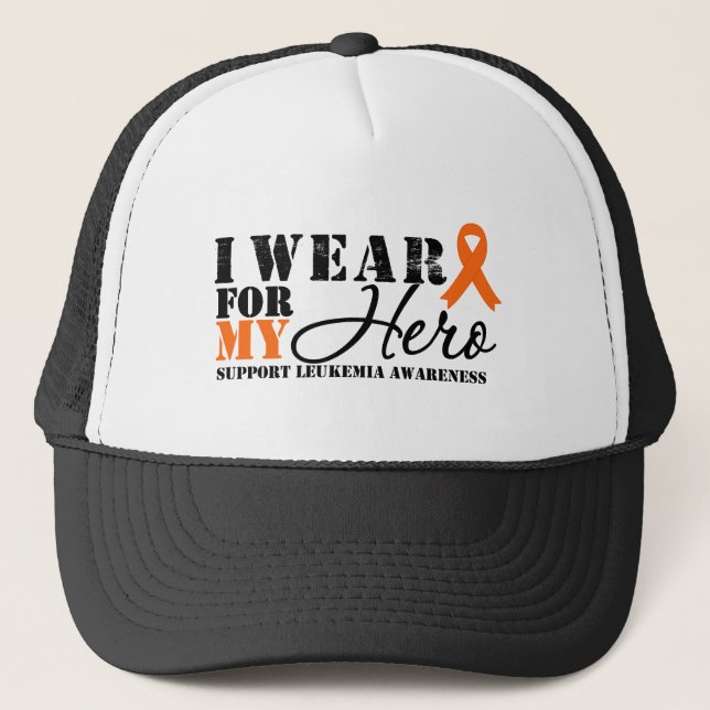 Leukaemia Hero Ribbon Trucker Hat (Front)