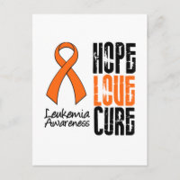 Leukaemia Hope Love Cure Ribbon