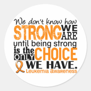 Leukaemia How Strong We Are Classic Round Sticker