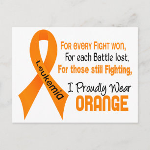Leukaemia I Proudly Wear Orange Postcard