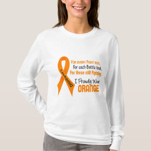Leukaemia I Proudly Wear Orange T-Shirt
