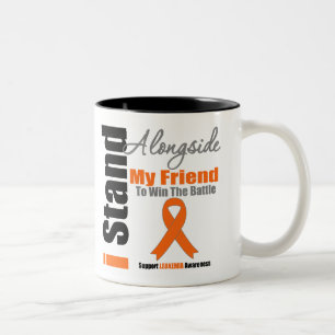 Leukaemia I Stand Alongside My Friend Two-Tone Coffee Mug